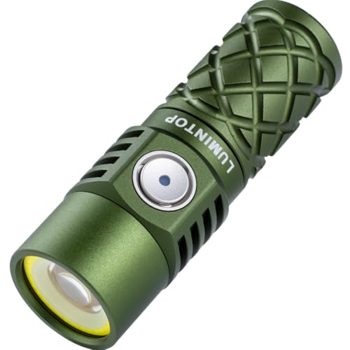 W3 Compact Rechargeable LEP Flashlight - 700 Meters Range Triple Light Sources 550 Lumens IPX8 Waterproof Red Light & SOS USB-C Charging (Green)