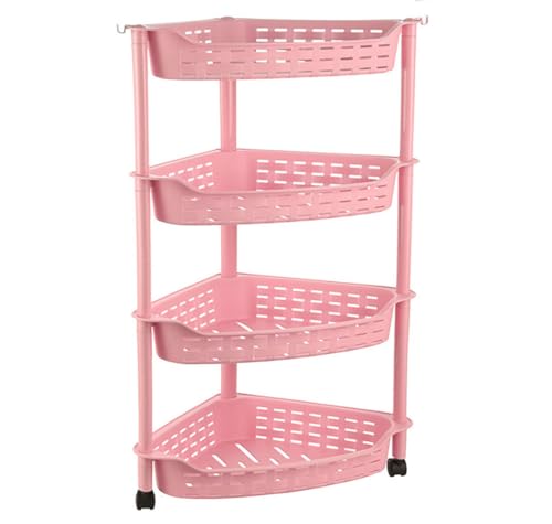 VISIOLEX - Portaoggetti ad angolo per doccia a 4 strati, multifunzione, per cucina, camera da letto e soggiorno, soluzione di archiviazione rimovibile per la massima efficienza di spazio