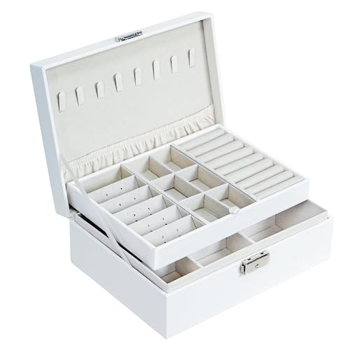 ADEL DREAM Joyero de mujer, Joyero de viaje, joyero rectangular pequeño, joyero para anillos,...