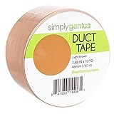 Simply Genius Art & Craft Duct Tape Heavy Duty - Craft Supplies for Kids & Adults - Colored Duct Tape - 1.8 in x 10 Yards - Colorful Tape for DIY, Craft & Home Improvement (Light Brown, Single roll)