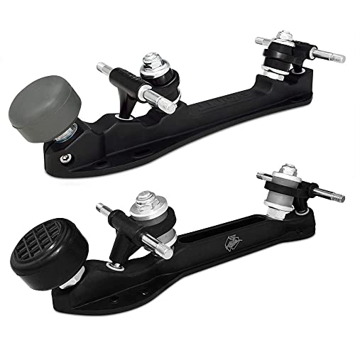 Bont Roller Skates - Children's Quadstar With Glow Light Up Led Luminous Wheels - Indoor And Outdoor - 100% Leather - Youth - Boys - Girls - Kids (Black Silver, 3.5) #TOP4