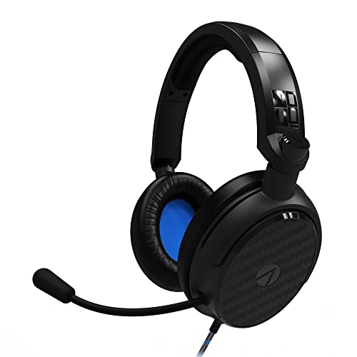 4Gamers Stealth C6-100 Over-Ear-Gaming-Headset PS4/PS5, Xbox, Switch, PC mit flexiblem Mikrofon, 3,5-mm-Klinke, 1,5-m-Kabel, leicht, bequem und langlebig thumbnail
