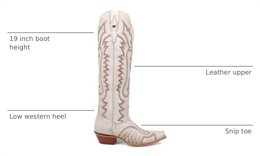 Image of Dan Post Boots Womens Josie Embroidered Snip Toe Zippered Casual Boots Mid Calf Low Heel 1-2 inch - White