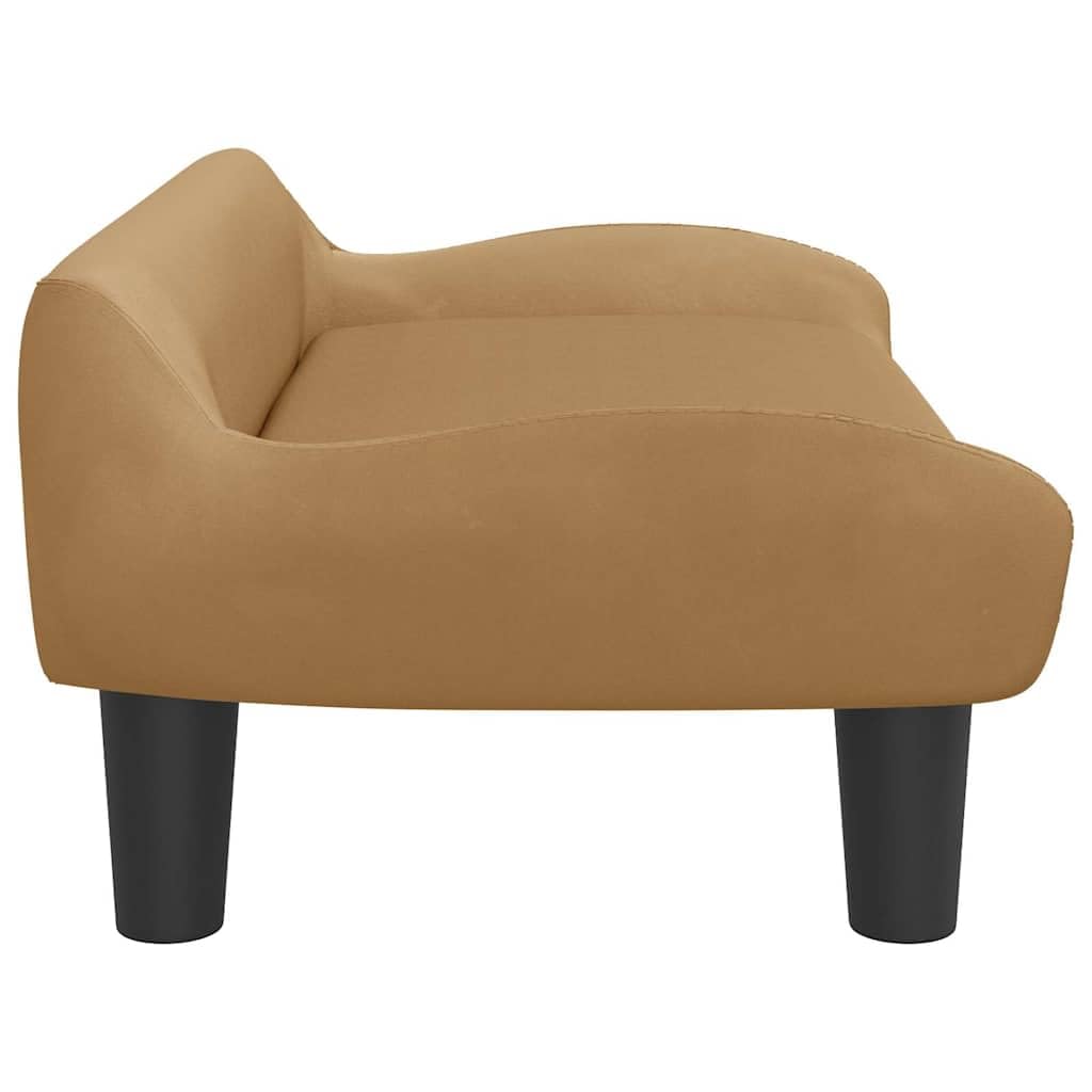 Cama para perro terciopelo marrón 70 x 40 x 24 cm