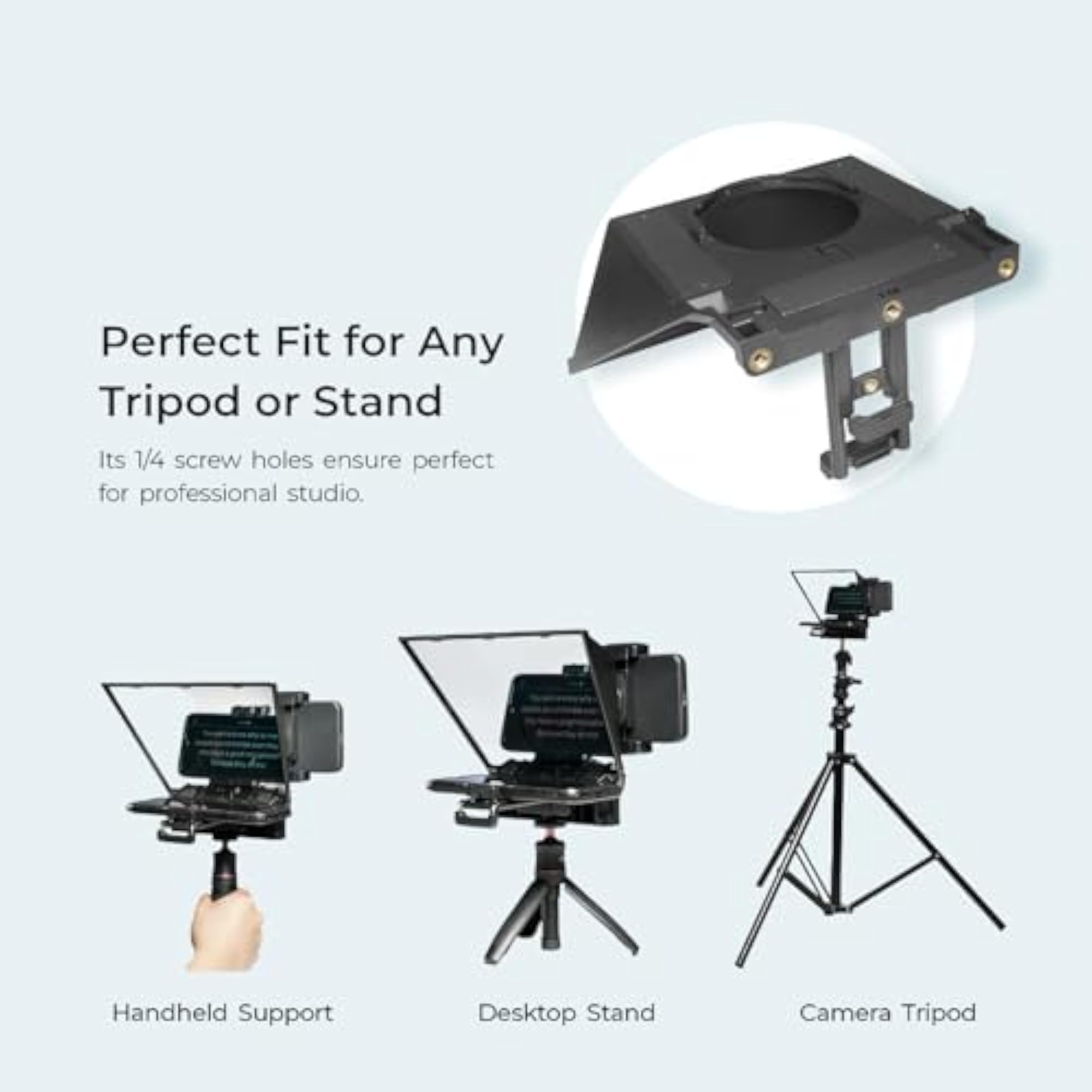 Portable 8 Teleprompter for Smartphone & DSLR
