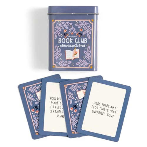 Pippi Post Book Club Reading Conversation Cards & Tin 50 Literary Prompts