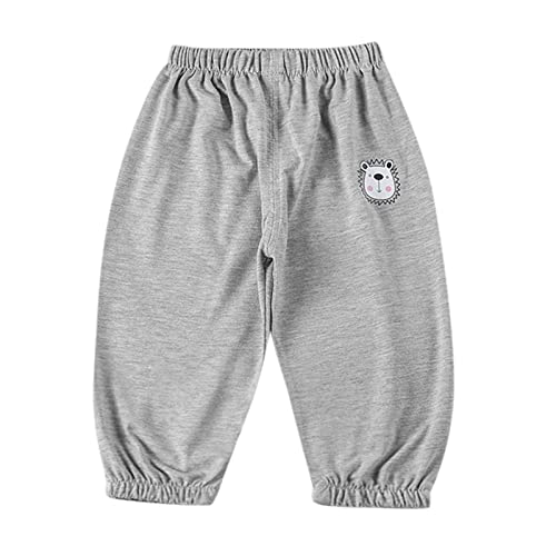 Toddler Kids Boys Girls Loose Trousers Solid Color Casual Pants Elastic High Waist Jogger Sweatpants for 1~5T
