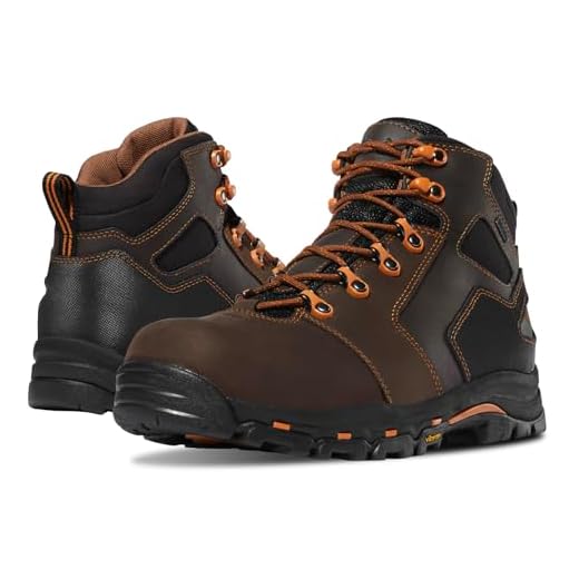 Danner Men's Vicious 4.5-Inch Work Boot,Brown/Orange,10.5 D US