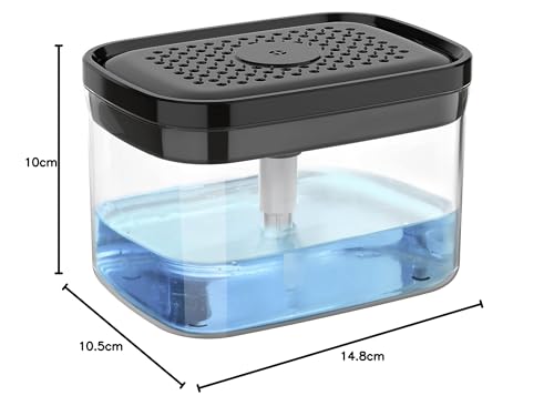 MR.SIGA Dish Soap Dispenser for Kitchen,2 in 1 Premium Soap Dispenser and Sponge Holder, Dishwashing Soap Pump Dispenser for Kitchen Countertop, Black - Cosy Home Interiors MR.SIGA Dish Soap Dispenser for Kitchen,2 in 1 Premium Soap Dispenser and Sponge Holder, Dishwashing Soap Pump Dispenser for Kitchen Countertop, Black - Image 7