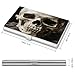 VstaDank Skull Business Card Holder Fashion Aluminum Alloy Flip Cover Credit Card Holder High End Professional Name Cards Case Exquisite Pocket Metal Cards Holder for Work