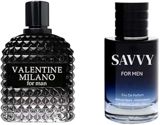 VALENTINE MILANO and SG FOR MEN Cologne for Men Combo Pack Eau de Partum Fragrance for Men 3.4oz/100ml, Natural Spray, Long Lasting (Pack of 2)