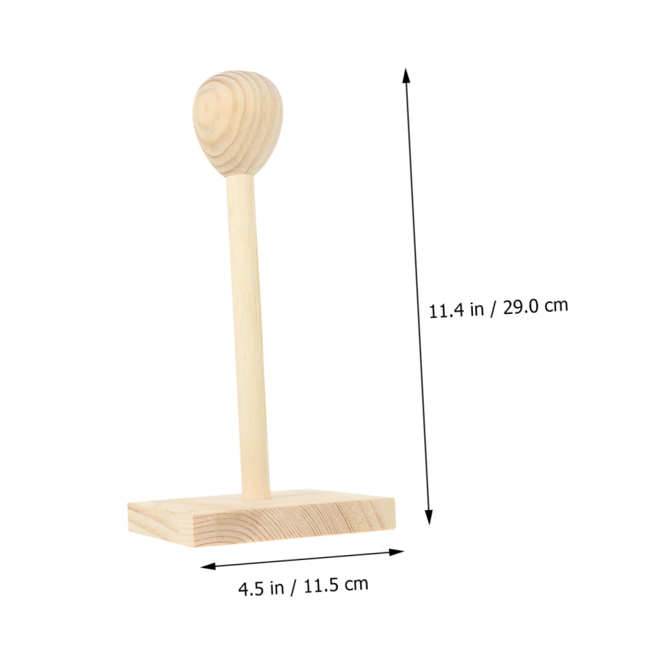 Ipetboom Wooden Wig Stand Rack for Wigs and Hats Wig Holder Display Stand for Styling and Drying Durable Headgear Frame for Cosmetology and Hairdressing