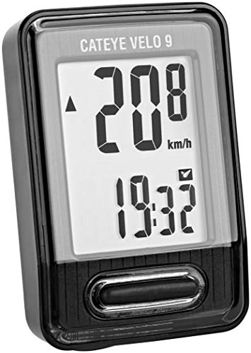 Cateye - Velo 9 Bike Computer, Black, One Size