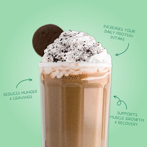 Image of Clean Simple Eats Whey Isolate Protein Powder, Mint Chocolate Cookie, Naturally Sweetened, Zero Added Sugar, 20g 100% Grass Fed Protein Powder with Digestive Enzymes, Gluten Free, Non GMO, 30 Servings