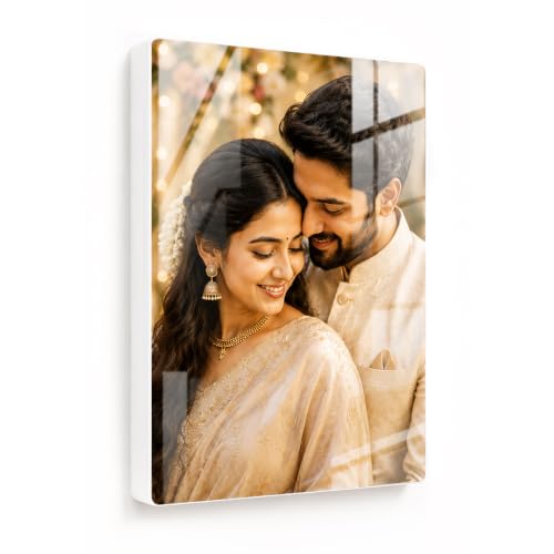 Image of Personalized Photo Frame for Wall | Custom Anniversary & Birthday Gift | HD Glossy, Waterproof 15mm MDF /WPC | A4, A3, Big Sizes (8x11 Portrait)