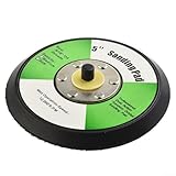 Almohadilla de lijado DA de 5 pulgadas de 125 mm para herramientas abrasivas de gancho y bucle, material de poliuretano con rosca de 5/40.6 cm-24, negro/amarillo (negro)