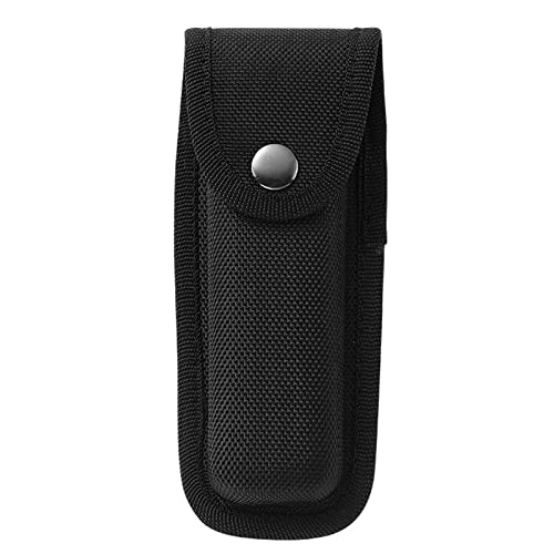 Vastsea Funda De Cuchillo De Bolsillo, Cubierta De Nailon, Funda De Nylon con Anillo De Cinturón, para Cuchillos Plegados De Bolsillo De Longitud Inferior a 14 Cm (Negro)