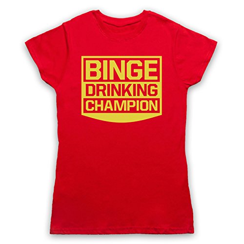 T-shirt binge drinking champion femme avec slogan drôle imprimé