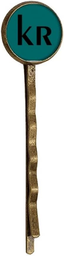 Denmark Currency Symbol Krone Retro Metal Hair Bobby Pin Headwear