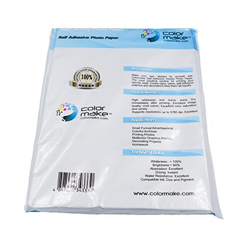 Tinta Y Tóner, Office Product papel fotografico carta Marca Color Make (2)