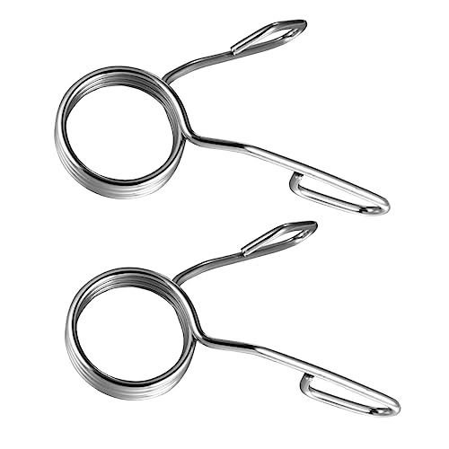 OSOLADY Durable Barbell Spring Clip Collars 2 Buckle Clamps Fit for Olympic Barbells Spring Clamp for Dumbbells Gym Equipment