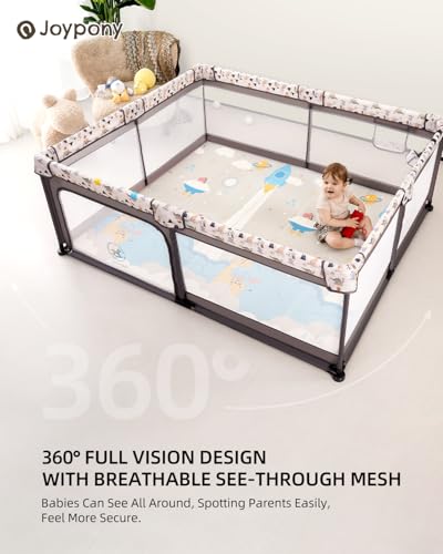 5-in-1-Baby-Playpen-with-a-Mat-71×59-Large-PlayPen-for-Babies-and-Toddlers-Outdoor-Baby-Play-Yard-for-Baby-Activity-Center-Sturdy-Safety-Baby-Fence-with-Breathable-Mesh-and-Anti-Slip-Base 5 in 1 Baby Playpen with a Mat 71×59 Large PlayPen for Babies and Toddlers Outdoor Baby Play Yard for Baby Activity Center Sturdy Safety Baby Fence with Breathable Mesh and Anti Slip Base