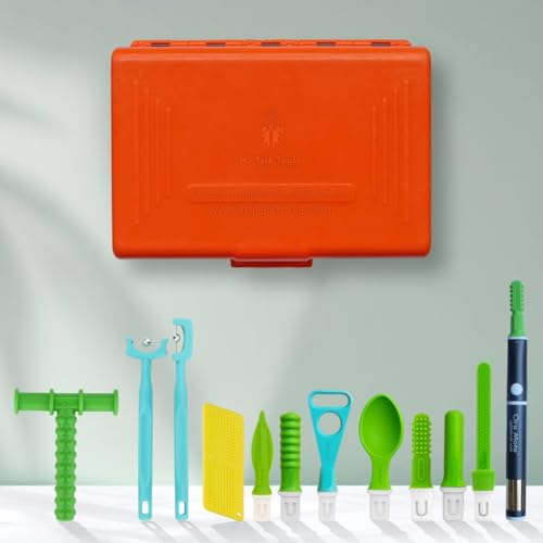 Image of Special Kit - Sensory Integration, Speech & Feeding Therapy Tools | Includes..Oro Moto Vibration brash, Pointer Spoon, Tongue Depressor, Wee Round Tip, Wee Round Textured, Soft Pointer, Uni Tip, Talk-Seal, Tongue Lateralization, Lip Seal, Chewy Tube Green Pack of 1 Kit