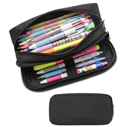 Della Gao Large Pencil Case, Big Capacity Pencil Pouch with