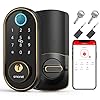 Smart Keyless Entry Door Lock – Fingerprint Electronic Deadbolt Touchscreen Keypad SMONET Biometric Digital Bluetooth Door Lock Smart Deadbolt Compatible with Alexa for Homes and Hotel