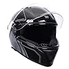 Royal Enfield Roadster Full FACE 1901 Helmet with micrometric Lock|ISI & DOT Certified|Scratch Resistant Visor|High Impact ABS Shell|High Density EPS Liner| 3 Intake Ports & 2 Exhaust Black (M) 58 CM