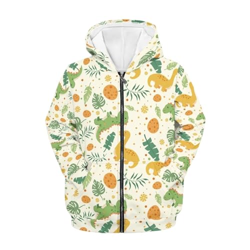 Modysero Kids Zipper Hoodies Regular Graphic Pattern Jacket for Girls Boys Long Sleeve Loose Fit Hooded Sweatshirt