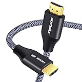Alta calidad y ultra durabilidad: el cable HDMI 2.1 de SOEYBAE está hecho de cobre estañado de 28 AWG y cuenta con triple blindaje para garantizar una transmisión de señal estable, el sólido y duradero blindaje de nailon trenzado de dos tonos proporciona al cable una protección más fuerte y un rendimiento flexible que otros