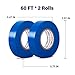 Blue Electrical Tape Waterproof - Professional Grade Insulation Vinyl Electrical Tape Flame Retardant for All Up to 600V Home and Industrial Electrical Repair 3/4 Inch 60 Feet 2 Rolls