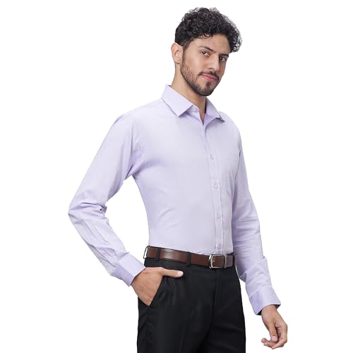 Image of Raymond Slim Fit Pure Cotton Structure Pattern Semi Cut Away Collar Formal Shirt