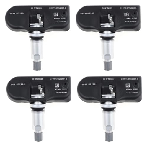 Capteur de pression des pneus Citroën C4 C5 C6 C7 C8 kit de 4 TPMS