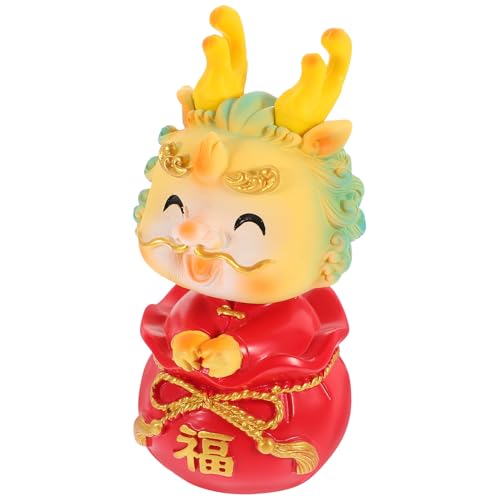 SOIMISS Dragon Figurine For Home Desktop Decoration Resin Cartoon Dragon Mascot Ornament For Chinese Year and House