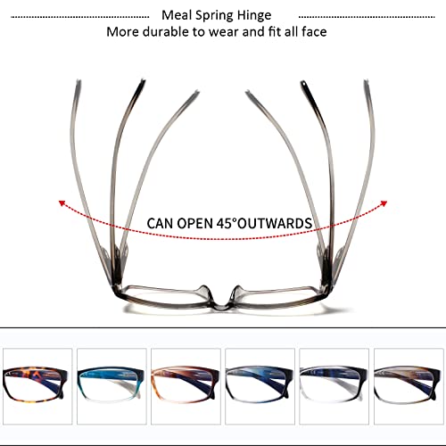 Image of JOSCHOO Computer Reading Glasses for Women and Men 6 Pack Blue Light Blocking Spring Hinge Readers