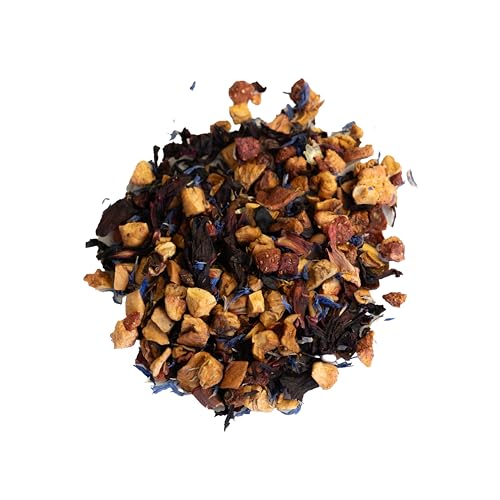 Té Frutas del Albaicín – Infusión Artesanal de Frutas Deshidratadas | Con Manzana, Hibisco, Fresa, Escaramujo y Flor de Aciano | 100g | Té de Frutas Natural sin Cafeína