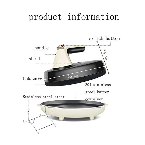 Crepes Maker, 600 Watt, 20 Cm, Gelb, Küchengeräte,Yellow – Bild 3