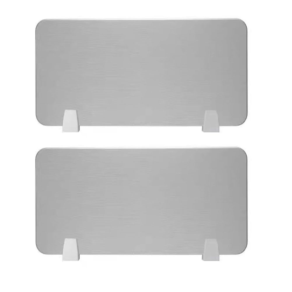 GJZQDKX Desk Privacy Divider Soundproof Desk Partition 2 Pcs Freestanding Noise Reducing Panel with Support Feet Gray 30X120CM