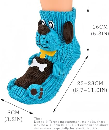 Image of Women's Thick Knit Skid proof Warm Casual Floor Carpet Socks