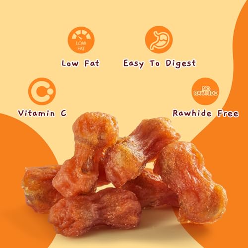 Jungle Calling Rawhide Free Dog Chew Treats, Real Chicken Wrapped Peanut Butter Bones, Teeth Clean Chewy Training Snacks, 6 oz - Image 6