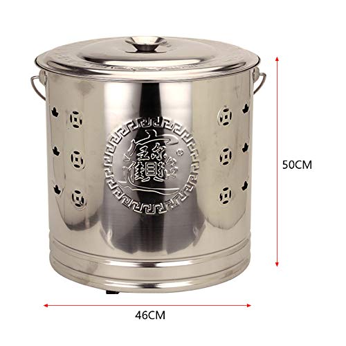 Mini- Gartenverbrennungsanlage, Kleiner Edelstahlbrenner, Für Holz, Blätter, Papier, Mehrere Größen, Gold/ Silber/ Rot-3