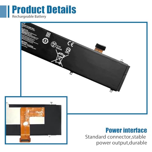 Image of RC30-0248 Laptop Battery Replacement for Blade 15 2018 i7-8750H RZ09-02386E91 RZ09-02385W71-R3W1 RZ09-0288 RZ09-0301 RZ09-03017 Series RZ09-02385 15.4V 80Wh 5290mAh