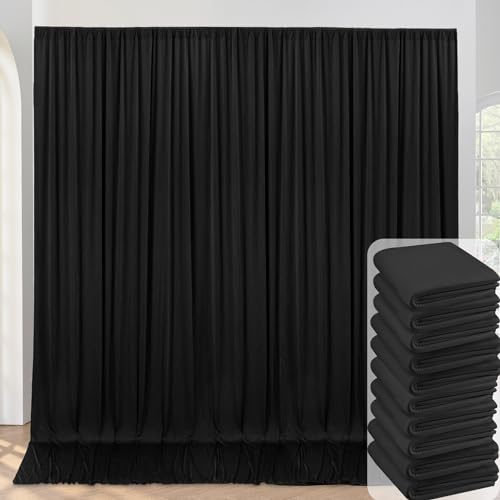 Cortina Fondo Negro 50ft x 10ft 10 Paneles para Fiestas miniatura 1