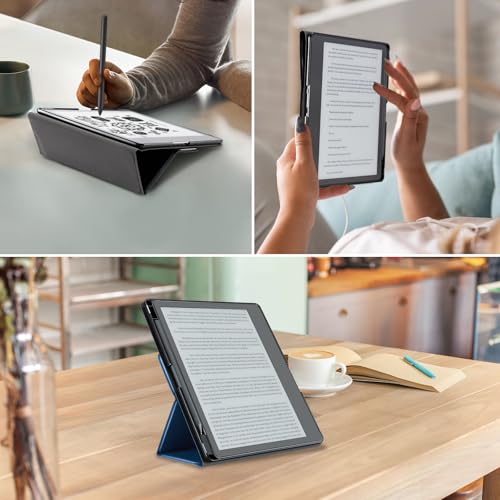 Image of CoBak Case for Tablet Reader - All New PU Leather Cover with Auto Sleep Wake Feature for Tablet Reader 10.2 inch 2022 & 2024 Released with Pen Holder (not Compatible with Remarkable),Orange Jasmine