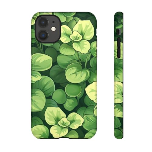 Coque rigide brillante motif microgreens vert pour iPhone 11 protège votre smartphone