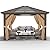 GarveeLife 10x12ft Gazebo, Hardtop Outdoor Canopy Aluminum Frame Permanent Gazebo with Netting and Curtains, Polycarbonate Garden Tent for Patio, Lawn, Backyard, Deck (10'x12')