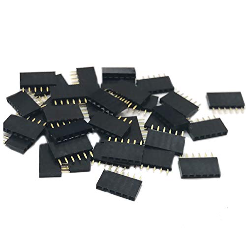 (Pack of 50) Female Pin Headers 2.54mm Pitch 1X 6Pins Single Row Female PCB Header Connector