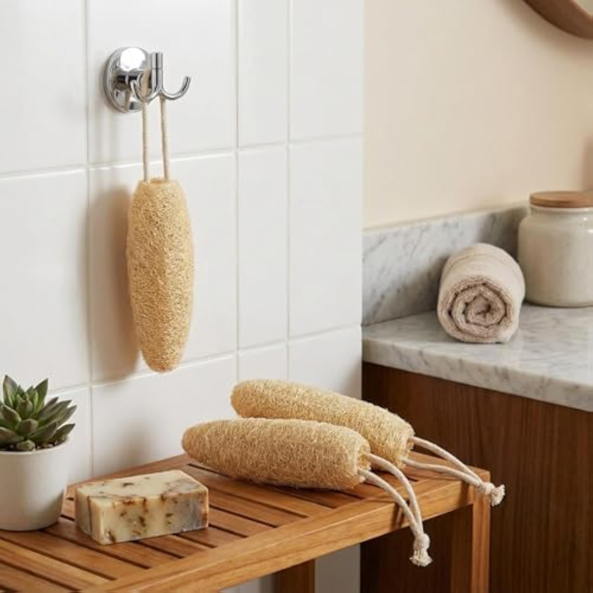 Natural Organic Loofah Bath Scrubber, 100% Organic